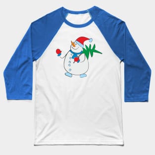 Funny Snowman Baseball T-Shirt